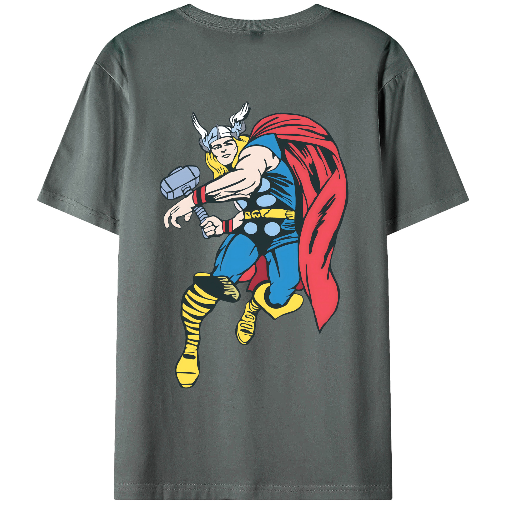 （画像用） アベンジャーズ The Avengers 綿100％ メンズ半袖Tシャツ（バックプリント） 通気性
